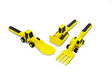 Construction & Dinosaur Mealtime Set - Plates & Utensils for Kids