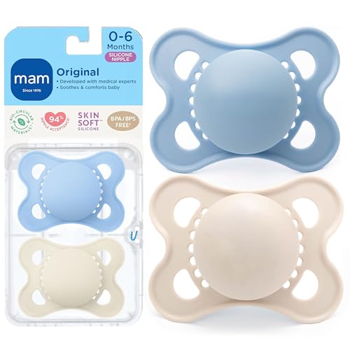 Baby Pacifier 2 Pack - Orthodontic Nipple, 0-6 Months