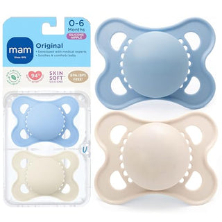 Baby Pacifier 2 Pack - Orthodontic Nipple, 0-6 Months