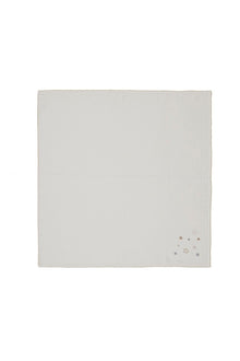 4-Layer Muslin Swaddle Blanket with Star Embroidery - 39 x 39 In, Gray