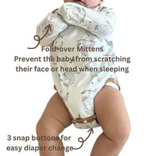 Organic Cotton Baby Bodysuit Romper 5 Pack - Multicolor, Foldover Cuffs, 3-6 Months