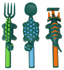 Construction & Dinosaur Mealtime Set - Plates & Utensils for Kids