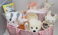 Baby Girl Gift Basket - Newborn Essentials Care Package, Pink & White