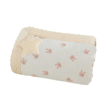 Double-Sided Cotton Muslin Baby Quilt Blanket - 47 x 59 In