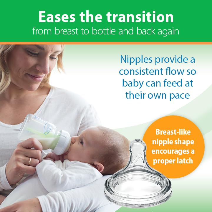 Dr. Brown's Natural Flow Anti-Colic Options+ Wide-Neck Glass Baby Bottles 5 oz/150 mL