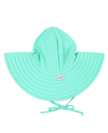 RuffleButts® Baby/Toddler Girls UPF 50+ Sun Protective Wide Brim Swimwear Sun Hat