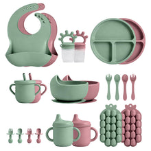 Silicone Baby Feeding Set 22 Piece - Plate, Bowl, Bib, Cup & Utensils