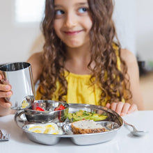 Stainless Steel Divided Plates for Kids - Set of 4