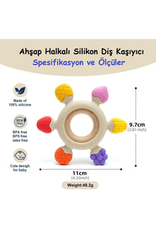 Silicone Fruit Teether Ring Pacifier - BPA Free, Beige
