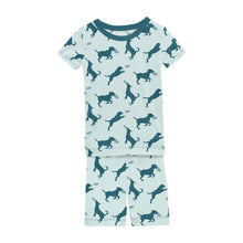 KicKee Solid Short Sleeve Pajama Set, Baby to Kid