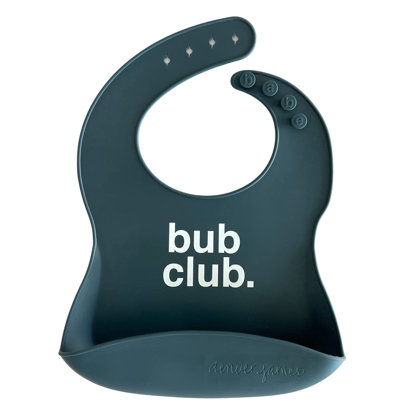 Denver James Silicone Feeding Bibs | Dishwasher Safe. Waterproof. Adjustable.