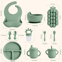 Silicone Baby Feeding Set 22 Piece - Plate, Bowl, Bib, Cup & Utensils