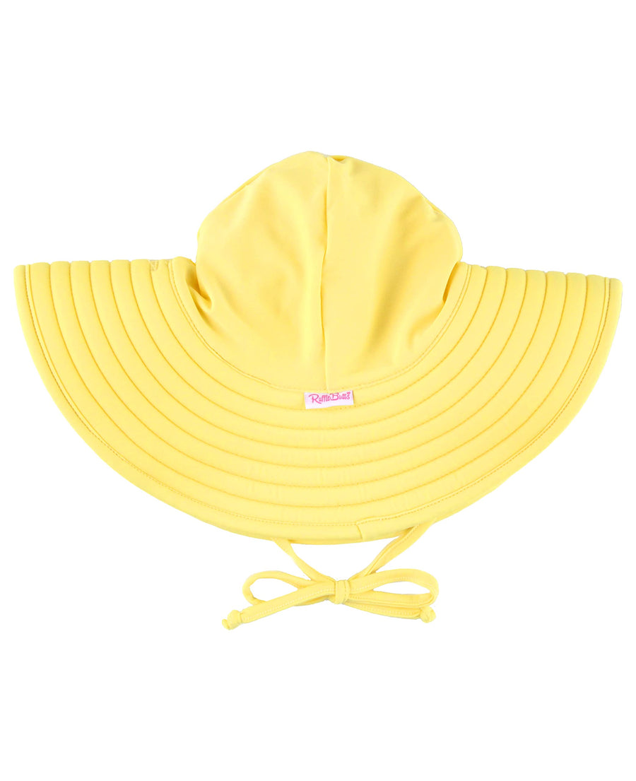 RuffleButts® Baby/Toddler Girls UPF 50+ Sun Protective Wide Brim Swimwear Sun Hat