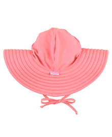 RuffleButts® Baby/Toddler Girls UPF 50+ Sun Protective Wide Brim Swimwear Sun Hat