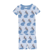 KicKee Solid Short Sleeve Pajama Set, Baby to Kid