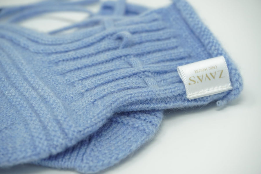 Baby Cashmere Knit Booties - Adjustable Ankle Tie, 3-9 Months