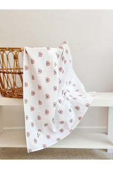 Cotton Muslin Swaddle Blanket - 39 x 39 In, White