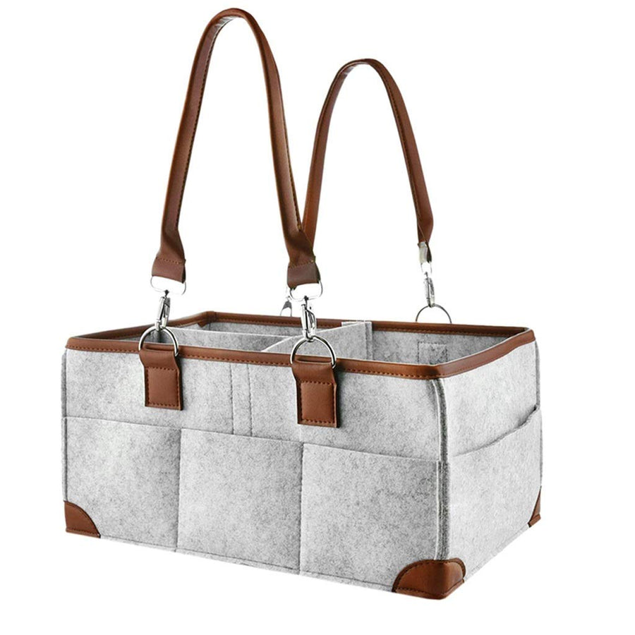 Portable Diaper Caddy Organizer - Nursery & Car Storage Basket