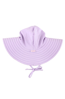 RuffleButts® Baby/Toddler Girls UPF 50+ Sun Protective Wide Brim Swimwear Sun Hat