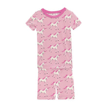 KicKee Solid Short Sleeve Pajama Set, Baby to Kid