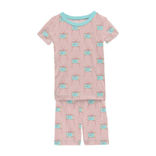 KicKee Solid Short Sleeve Pajama Set, Baby to Kid