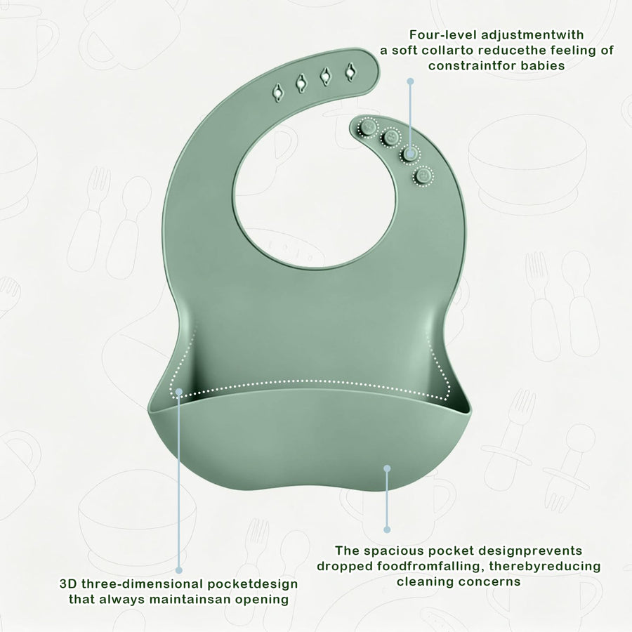Silicone Baby Feeding Set 22 Piece - Plate, Bowl, Bib, Cup & Utensils