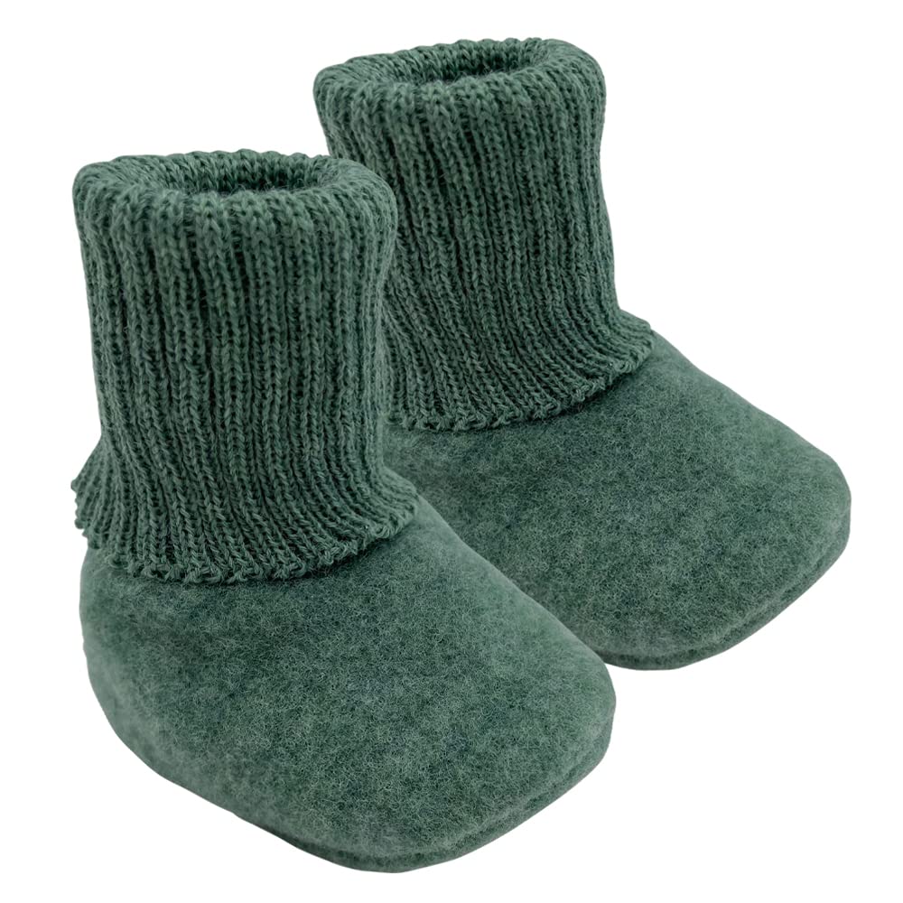 Baby Merino Wool Fleece Socks - Thermal Booties, 0-12 Months
