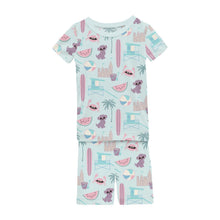KicKee Solid Short Sleeve Pajama Set, Baby to Kid