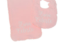 Newborn Baby Girl Gift Set 11 Piece - Romper, Bloomers, Bib & Burp Cloth, Pink & White