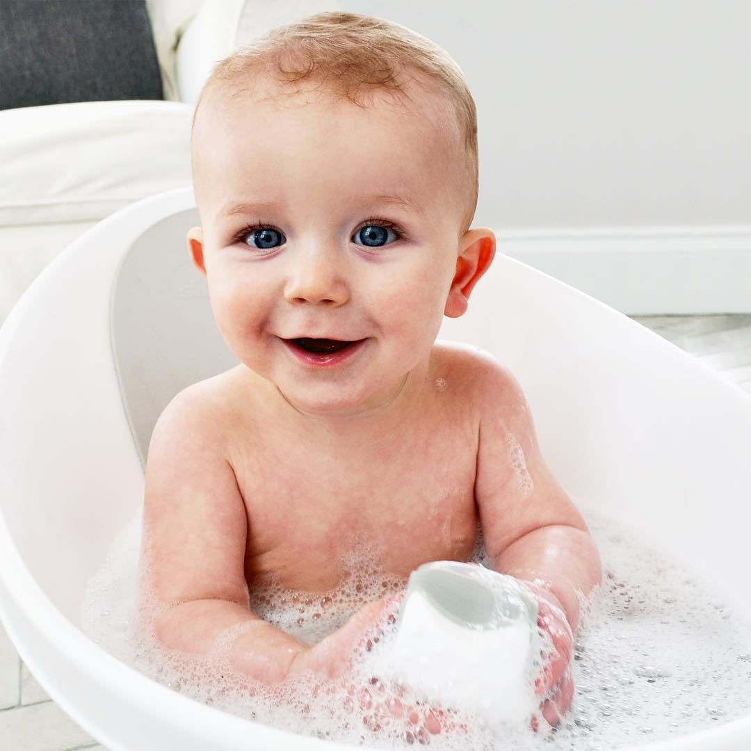 Baby Bathtime Essentials Bundle - Bath Support, Rinse Jug & Toy Scoop