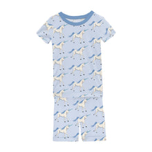 KicKee Solid Short Sleeve Pajama Set, Baby to Kid