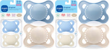 MAM Original Matte Baby Pacifier, Nipple Shape Helps Promote Healthy Oral Development, Sterilizer Case, Boy and Girl, 0-6 Months (2 Count)