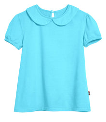 City Threads Little Girls' Peter Pan Collar A-Line Puff Tee Tshirt Top Blouse