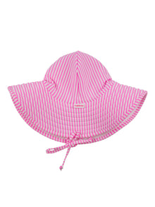 RuffleButts® Baby/Toddler Girls UPF 50+ Sun Protective Wide Brim Swimwear Sun Hat