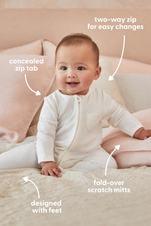 Baby Footed Pajamas - Two-Way Zip, Bamboo Viscose Sleepwear