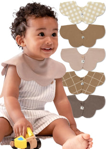 360° Baby Drool Bib Set - Soft Absorbent Bibs