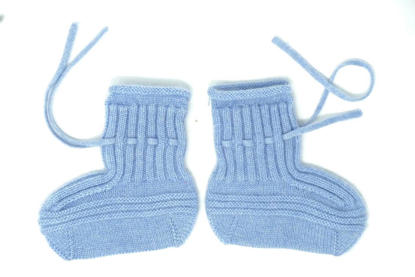 Baby Cashmere Knit Booties - Adjustable Ankle Tie, 3-9 Months