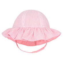 Girls Reversible Sun Hat with Chin Strap