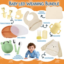 Baby Feeding Essentials Set - Silicone Plate, Bib, Cup & Utensils