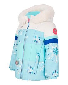 Girls Insulated Waterproof Ski Jacket with Faux Fur