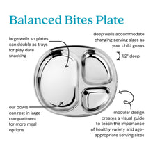 Stainless Steel Divided Plates for Kids - Set of 4
