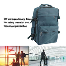 27L Vacuum Compression Backpack - Waterproof Travel Laptop Bag, Blue