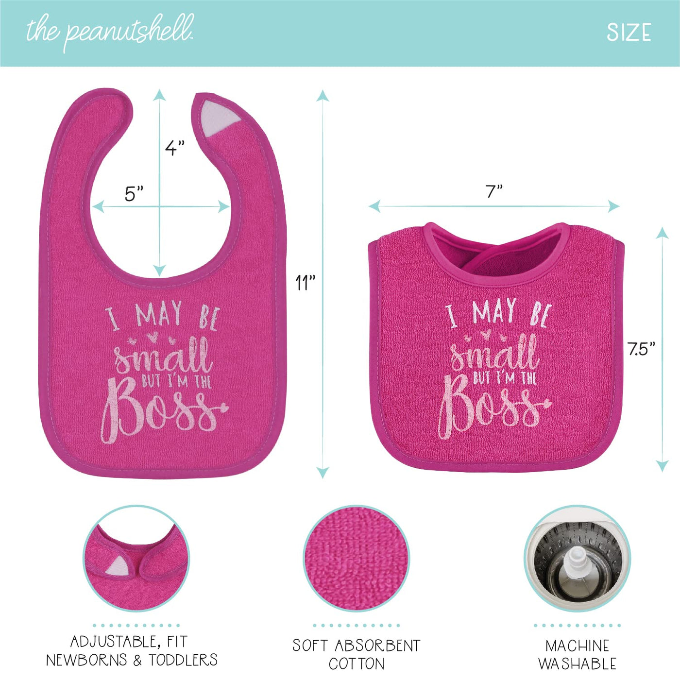 Baby Terry Bib Set 18 Pack - Feeding, Teething & Drooling Bibs
