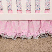 Baby Girl Butterfly Crib Bedding Set 8 Piece - Pink Embroidery