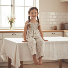 Baby Girl Spring Outfit Set - Smocked Sleeveless Top & Pocket Pants