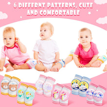 Baby Crawling Knee Pads 6 Pack - Anti-Slip Knee Protectors