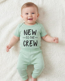 Unisex Baby Bodysuit & Pant Outfit Set 4 Pack - Light Green, 3-6 Months