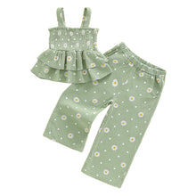Baby Girl Spring Outfit Set - Smocked Sleeveless Top & Pocket Pants