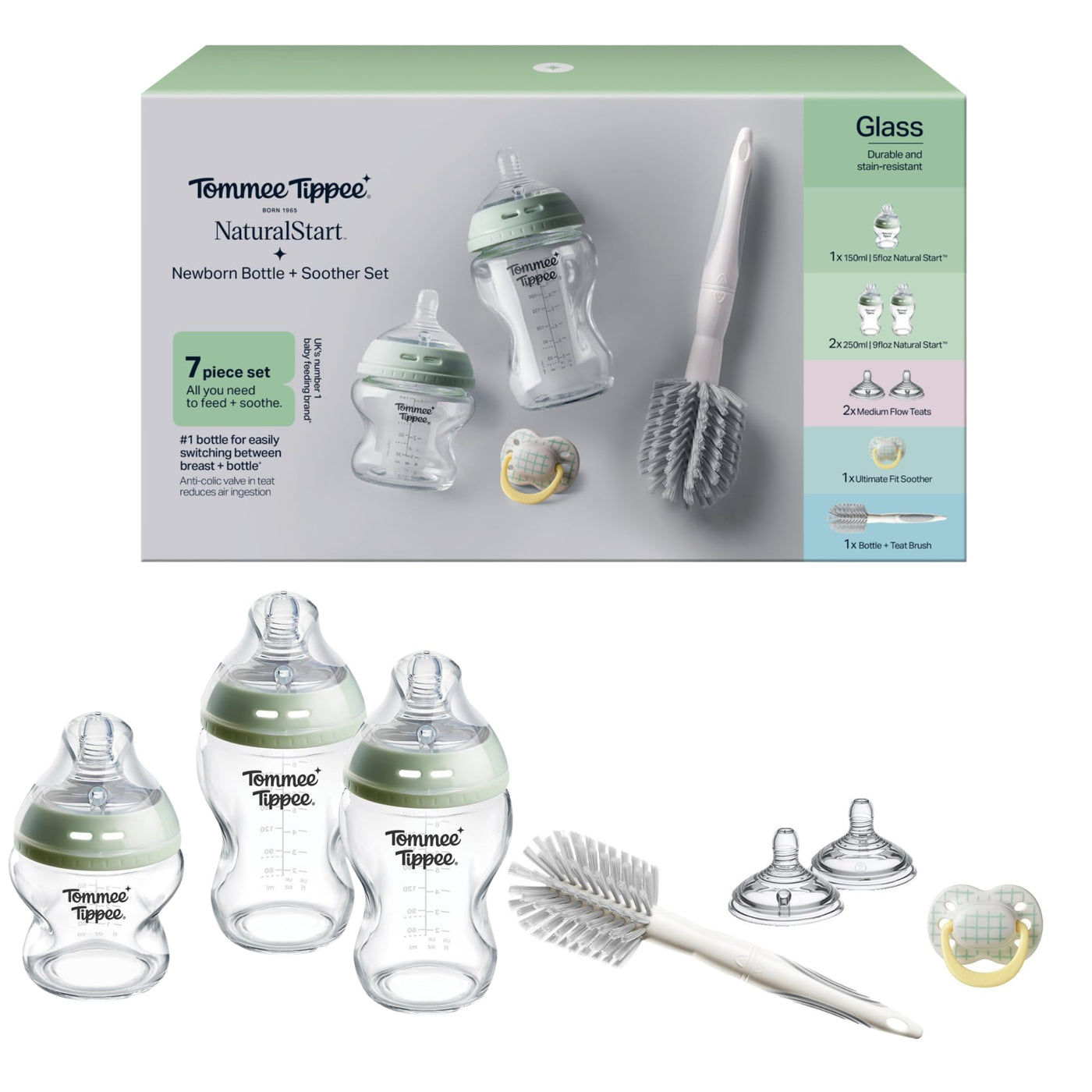 Tommee Tippee Natural Start Glass BPA and Phthalates Free Baby Bottles