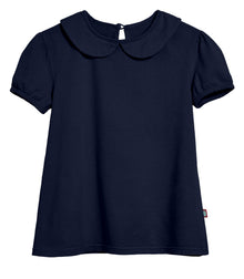 City Threads Little Girls' Peter Pan Collar A-Line Puff Tee Tshirt Top Blouse